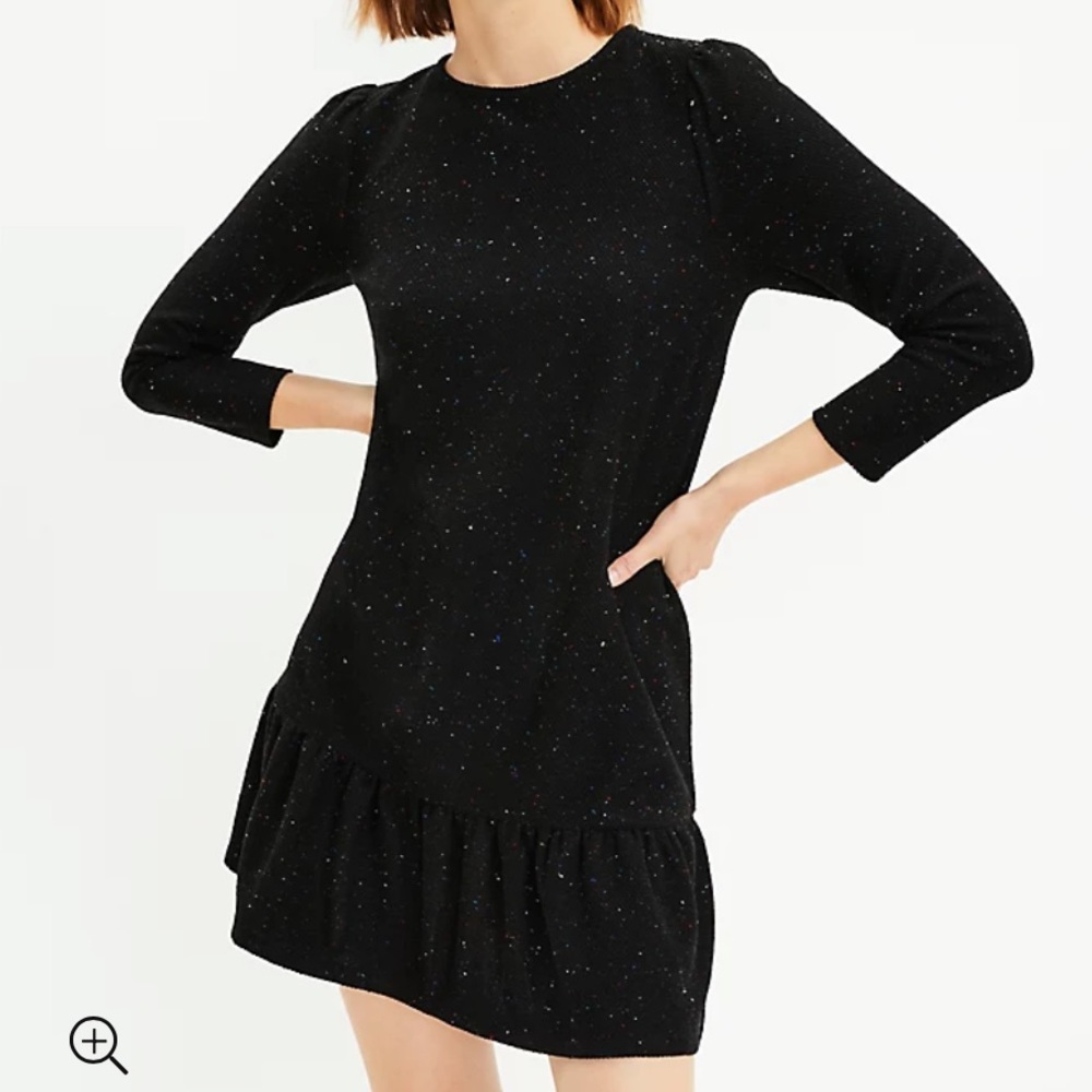 NEW LOFT textured flounce dress ✨